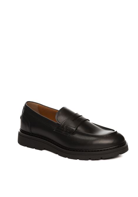 Black leather loafer NERO GIARDINI | 400360ILCEA-100